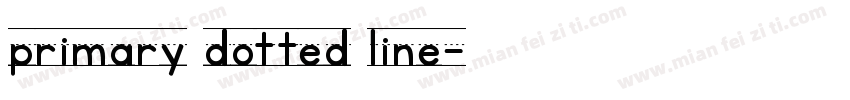 primary dotted line字体转换